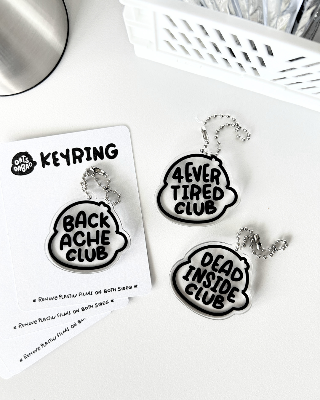 Forever Tired Club Keyring