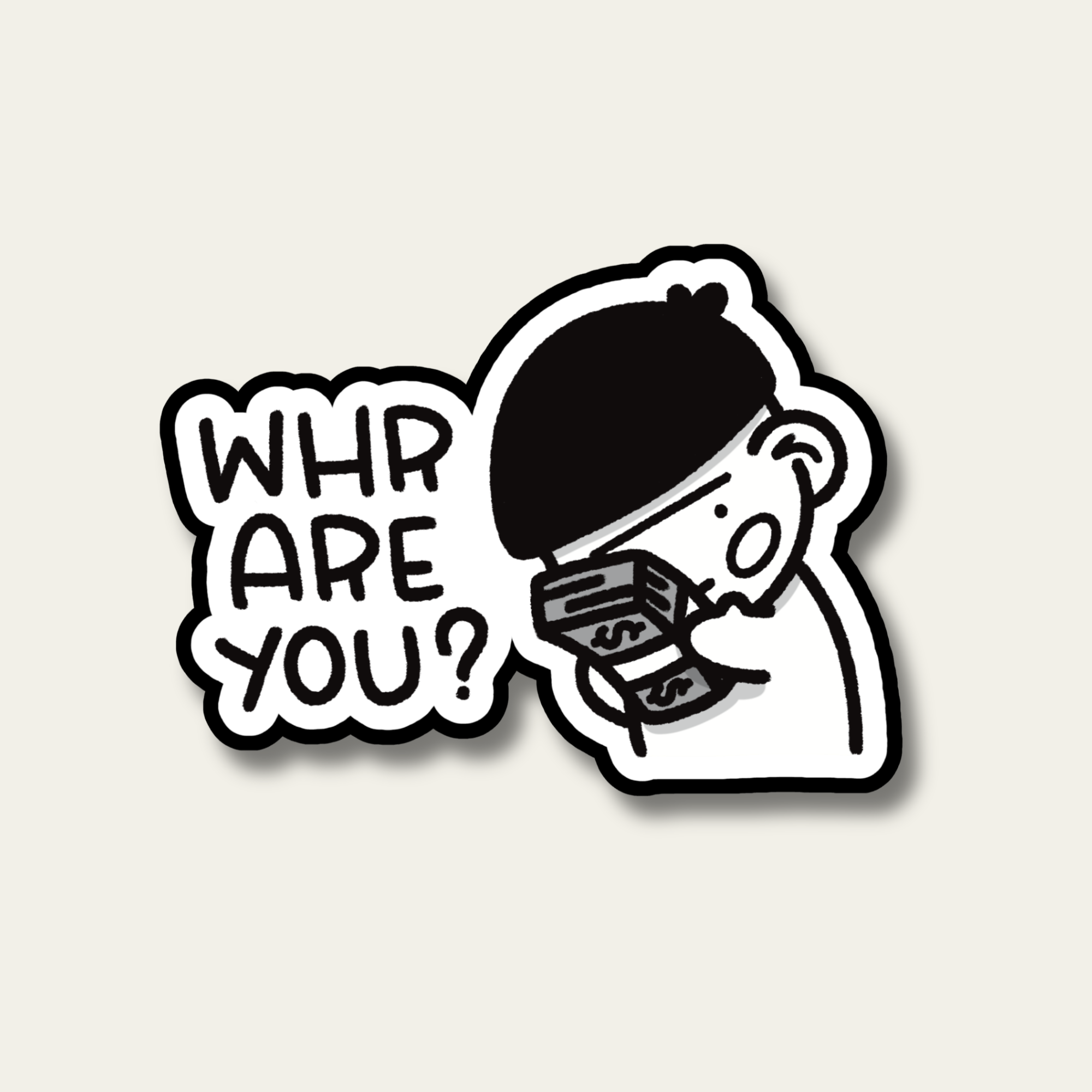 Where's My Money Bao Sticker