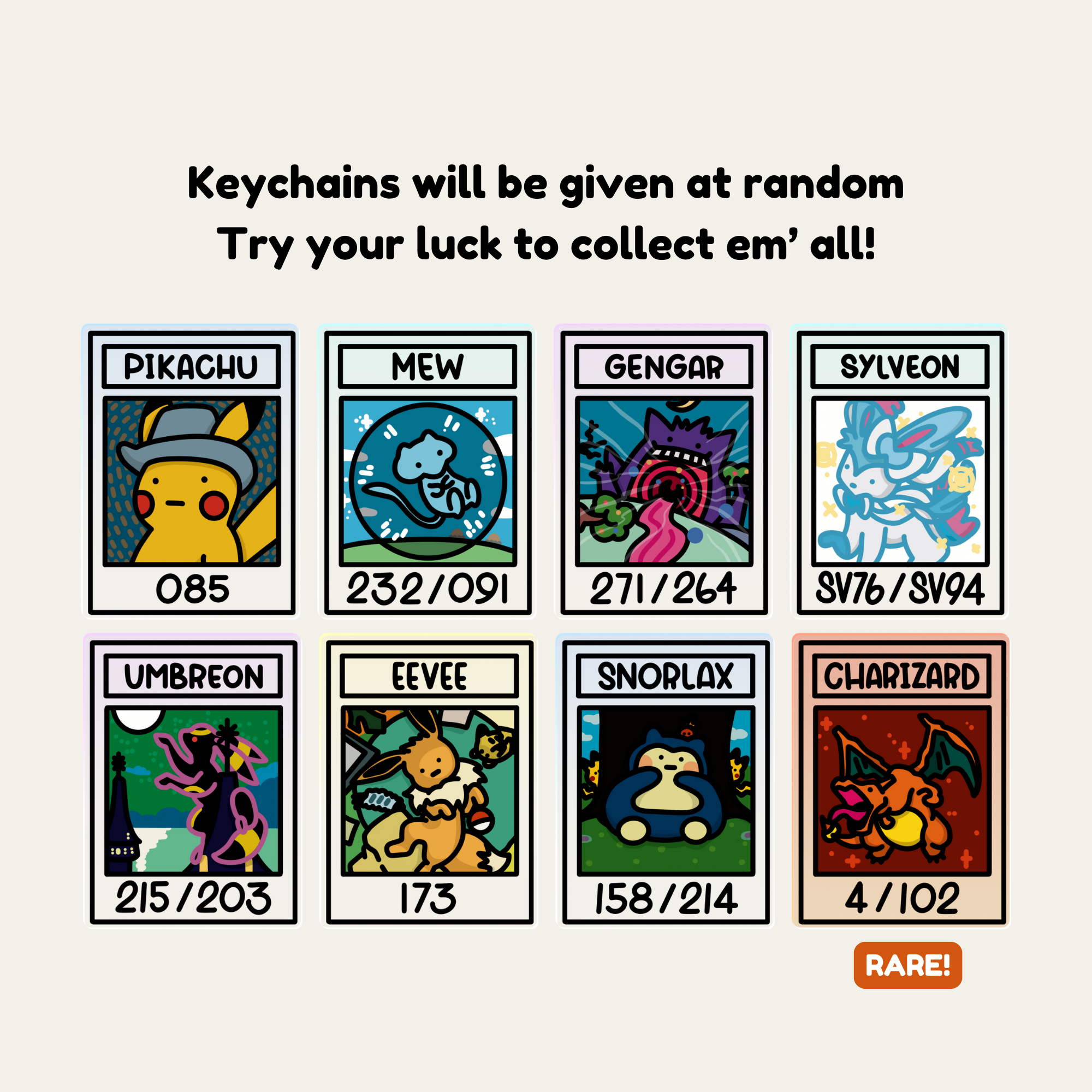 Bokémon TCG Acrylic Keychain