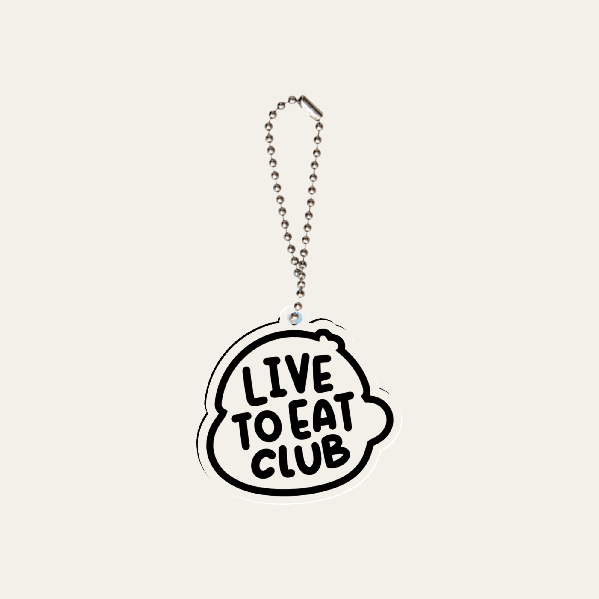 Live To Eat Club Keyring