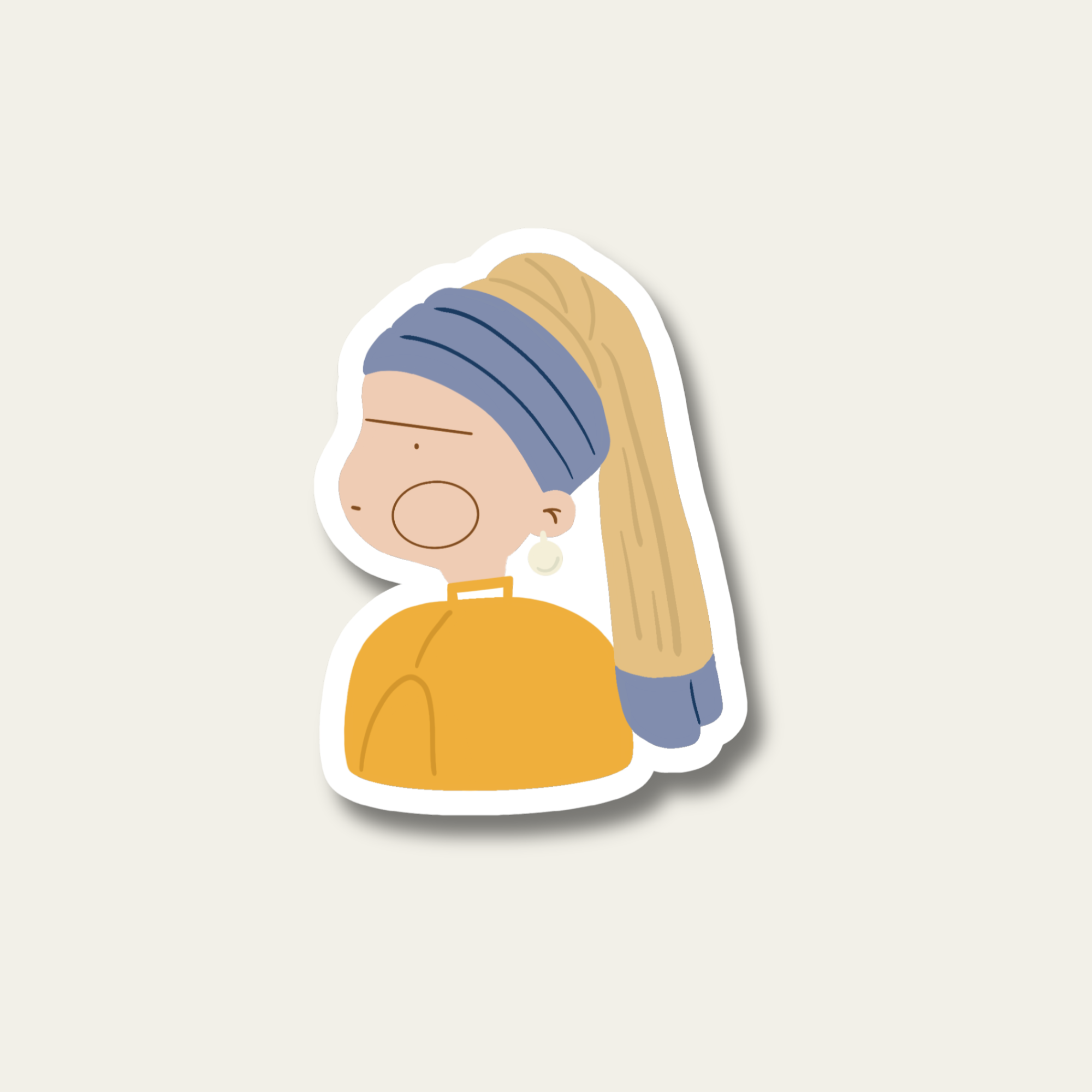 Bao with Pearl Earring Sticker