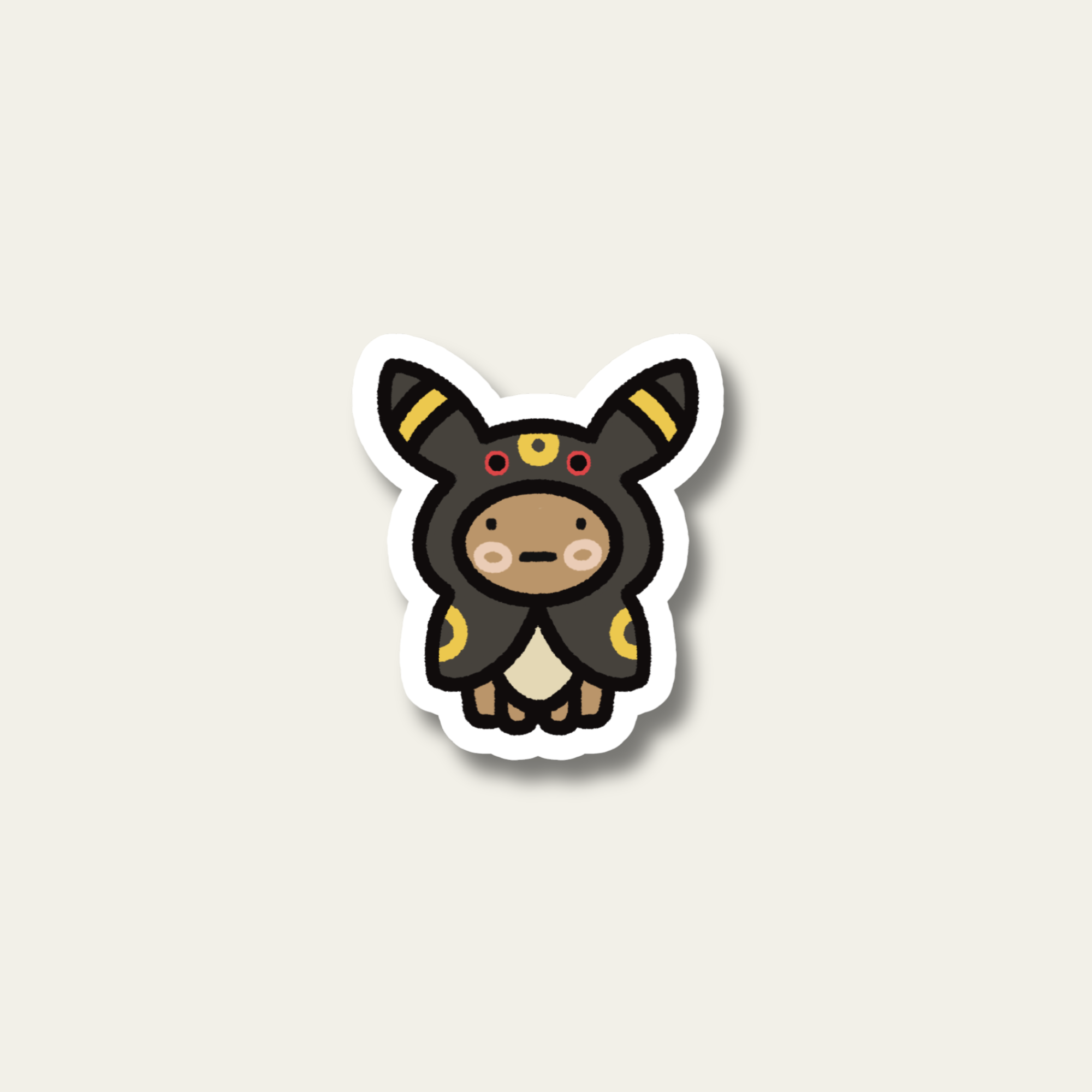 Umbreon Poncho Wearing Eevee Sticker