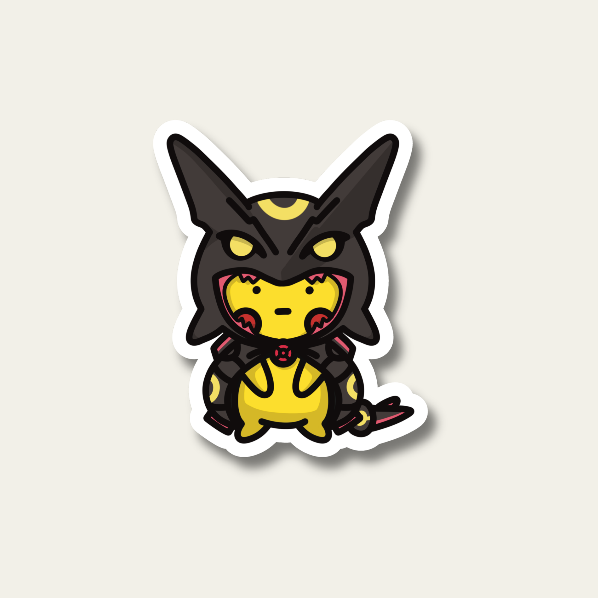 Shiny Rayquaza Poncho Wearing Pikachu Sticker