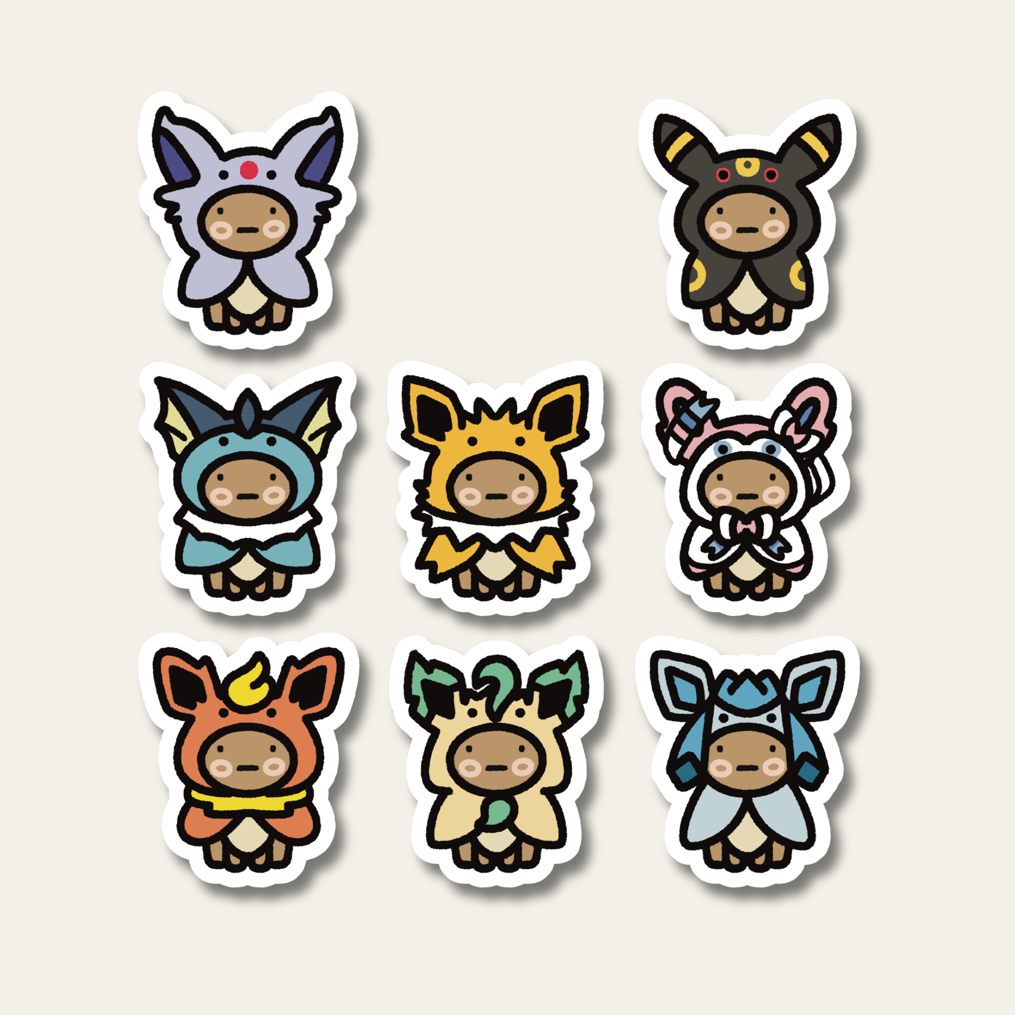 Poncho Wearing Eevee Set