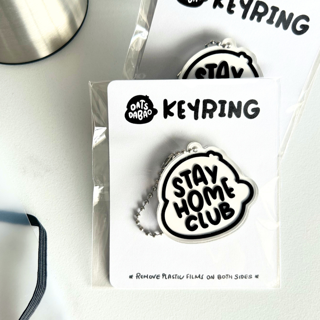 Stay Home Club Keyring